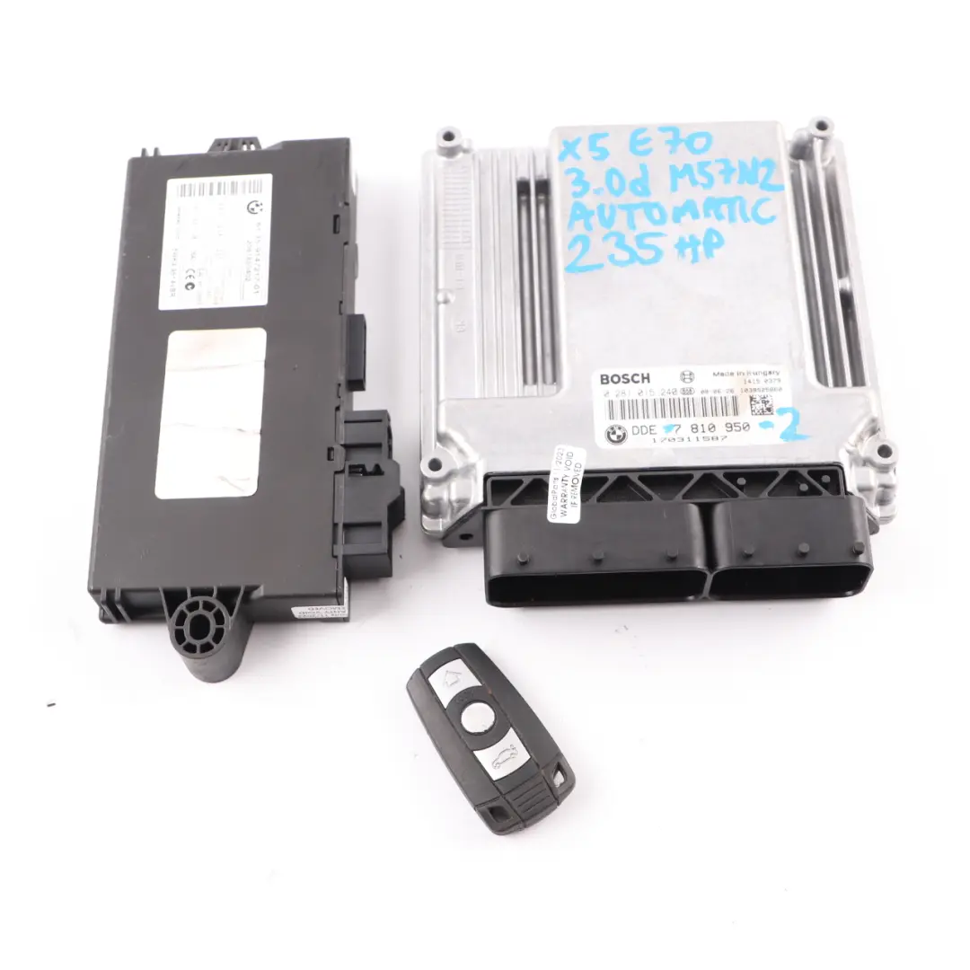M57N2 235HP Motore ECU KIT DDE CAS3 Chiave Automatica per BMW E70 3.0d con numero di parte 7810950 BMW E70 3.0d M57N2 235HP Motore ECU KIT DDE CAS3 Chiave Automatica - SKU 7810950-2 - Numero di parte 7810950