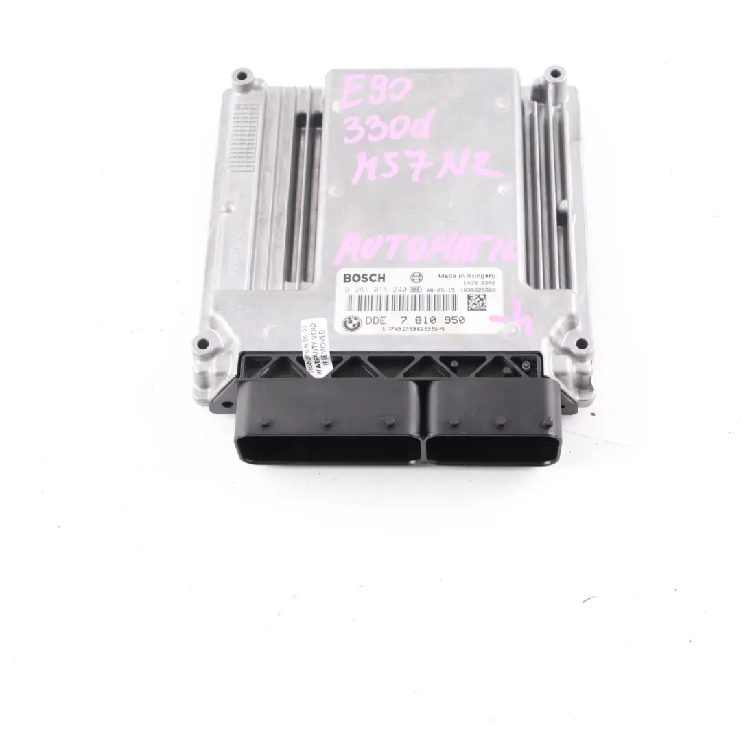 BMW E90 330d M57N2 231HP Engine Control Unit Module ECU DDE Automatic - SKU 7810950-4 - Part number 7810950