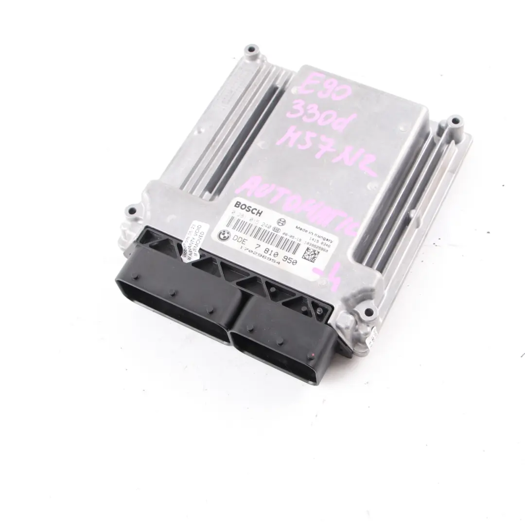 M57N2 231HP Engine Control Unit Module ECU DDE Automatic to BMW E90 330d with Part number 7810950 BMW E90 330d M57N2 231HP Engine Control Unit Module ECU DDE Automatic - SKU 7810950-4 - Part number 7810950