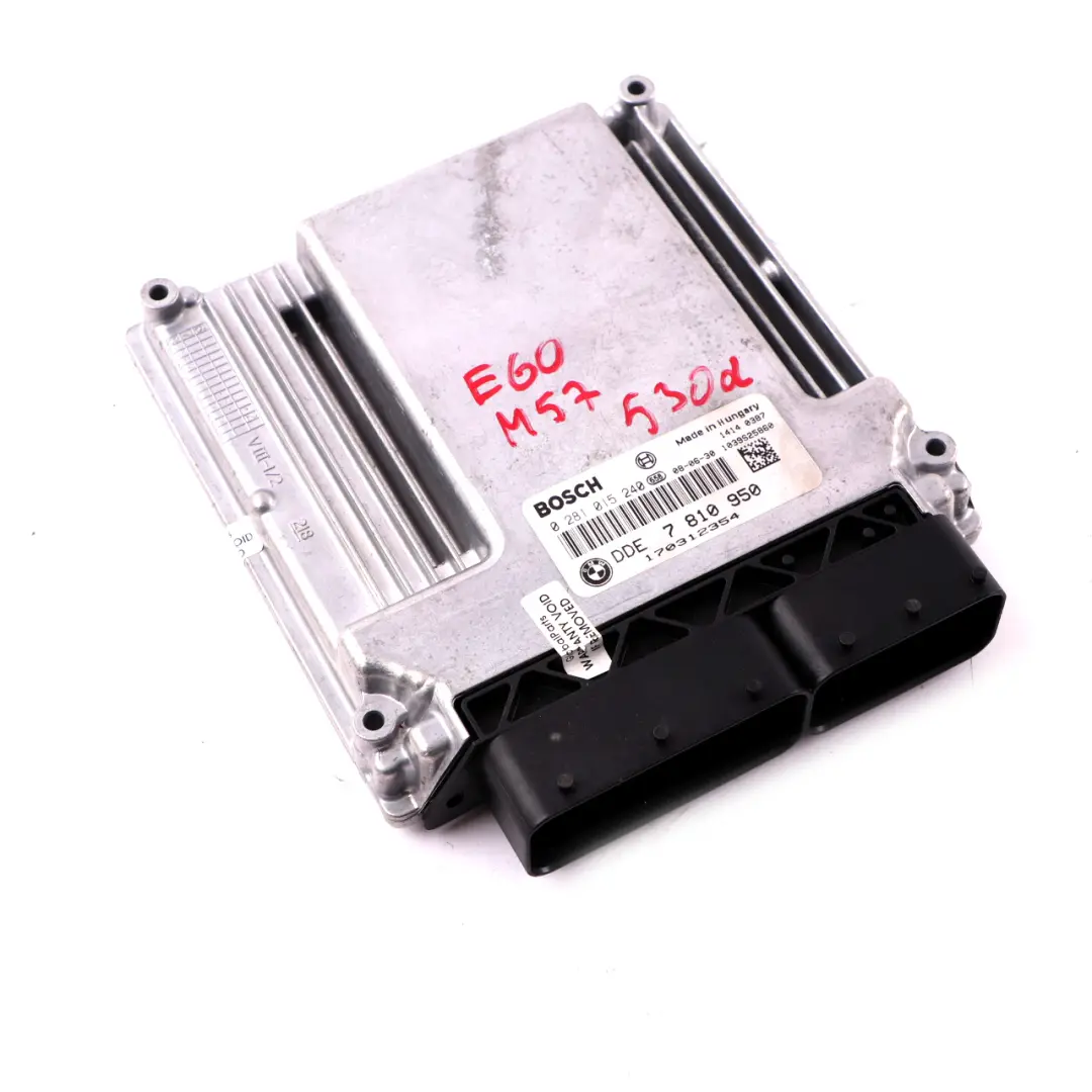 BMW E60 LCI E90 E92 330d 530d M57N2 Engine Control Unit ECU DDE Manual - SKU 7810950 - Part number 7810950