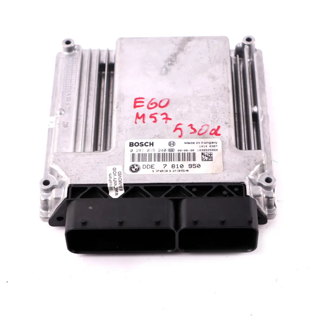 M57N2 Engine Control Unit ECU DDE Manual to BMW E60 LCI E90 E92 330d 530d with Part number 7810950 BMW E60 LCI E90 E92 330d 530d M57N2 Engine Control Unit ECU DDE Manual - SKU 7810950 - Part number 7810950
