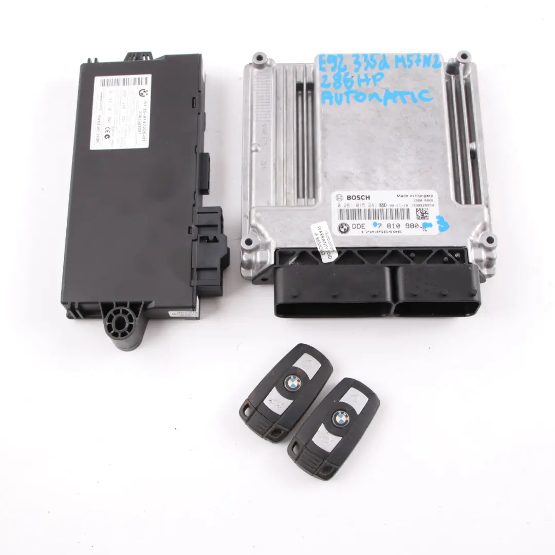 BMW E60 E90 X5 E70 3.0sd 335d 535d M57N2 Engine ECU KIT DDE CAS3 Cle - SKU 7810980-3 - Numéro de pièce 7810980