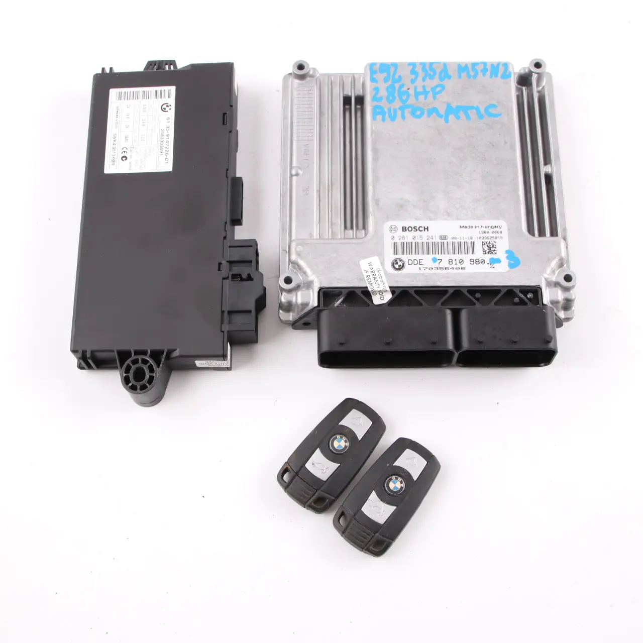 BMW E60 E90 X5 E70 3.0sd 335d 535d M57N2 Motor ECU KIT DDE 7810980 CAS3 Llaves