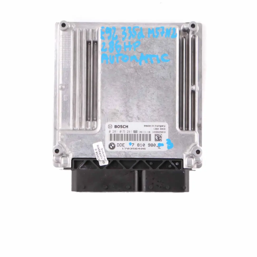 BMW E60 E90 X5 E70 3.0sd 335d 535d M57N2 Engine ECU KIT DDE CAS3 Cle - SKU 7810980-3 - Numéro de pièce 7810980