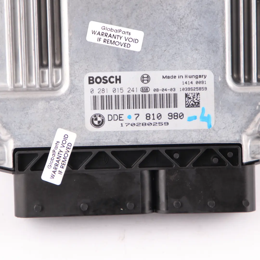 BMW E60 E90 335d 535d M57N2 286HP Engine ECU KIT DDE CAS3 Key Automatic - SKU 7810980-4 - Part number 7810980