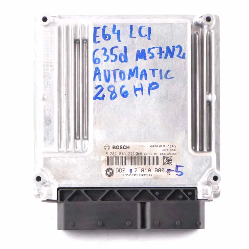 3.0sd 335d 535d M57N2 Engine ECU KIT DDE CAS3 + Key to BMW E60 E90 X5 E70 with Part number 7810980 BMW E60 E90 X5 E70 3.0sd 335d 535d M57N2 Engine ECU KIT DDE CAS3 + Key - SKU 7810980-5 - Part number 7810980