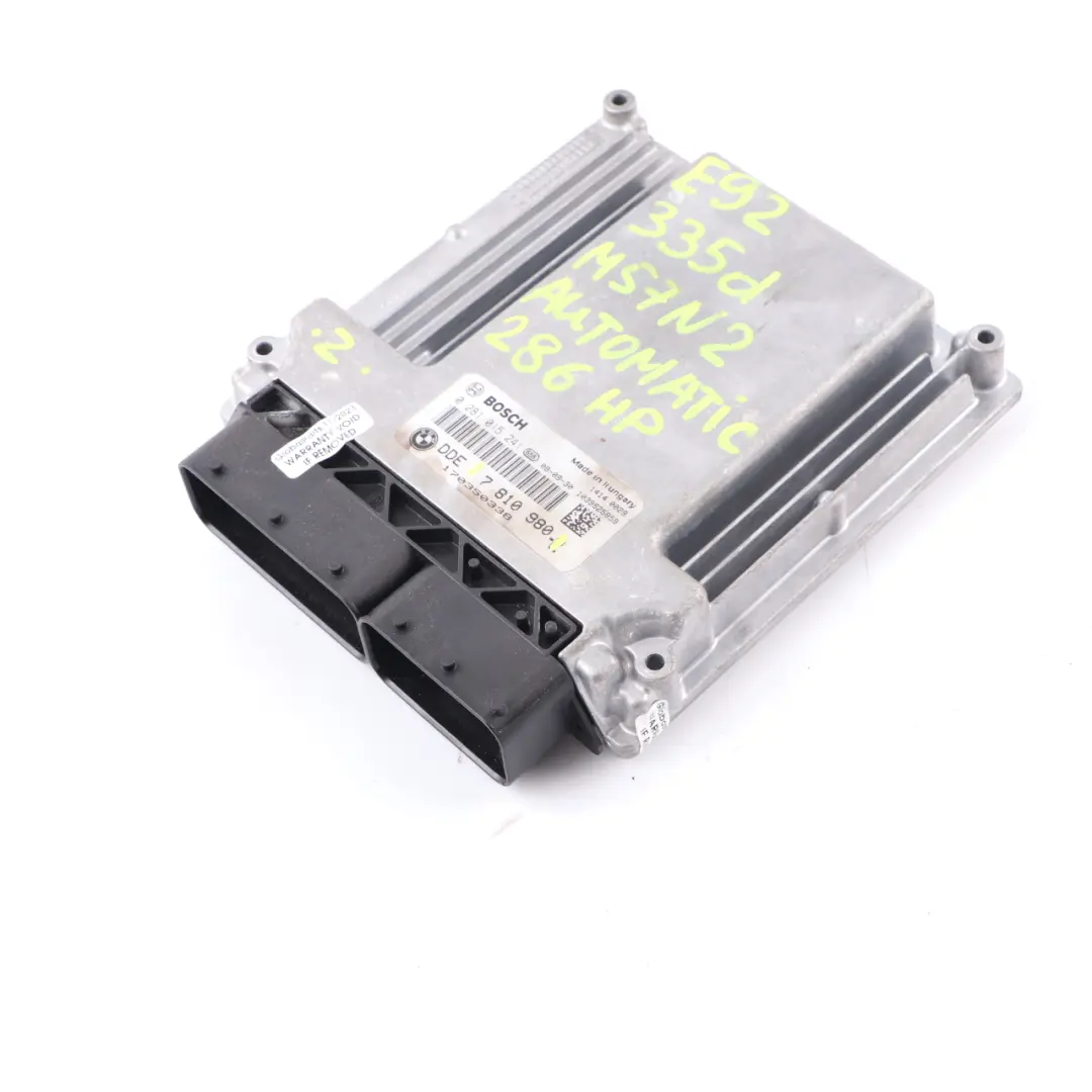 M57N2 286HP Engine Control Unit ECU Automatic to BMW E60 LCI E90 335d 535d with Part number 7810980 BMW E60 LCI E90 335d 535d M57N2 286HP Engine Control Unit ECU Automatic - SKU 7810980 - Part number 7810980