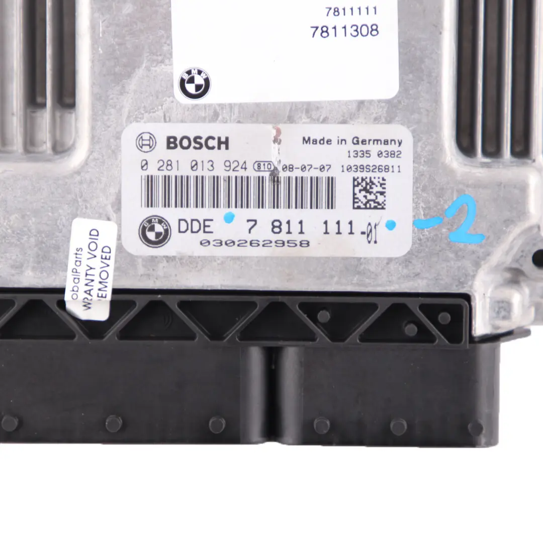BMW X3 E83 LCI 2.0d N47 Engine ECU Module Kit DDE + EWS + Key - SKU 7811111-2 - Part number 7811111