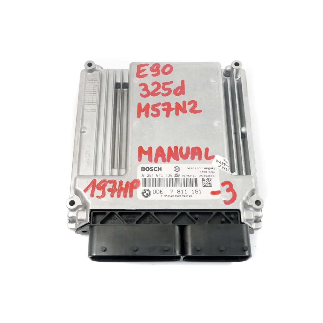 BMW E60 LCI E90 E91 325d 525d M57N2 Engine ECU Kit DDE CAS3 Keys Manual - SKU 7811151-3 - Part number 7811151