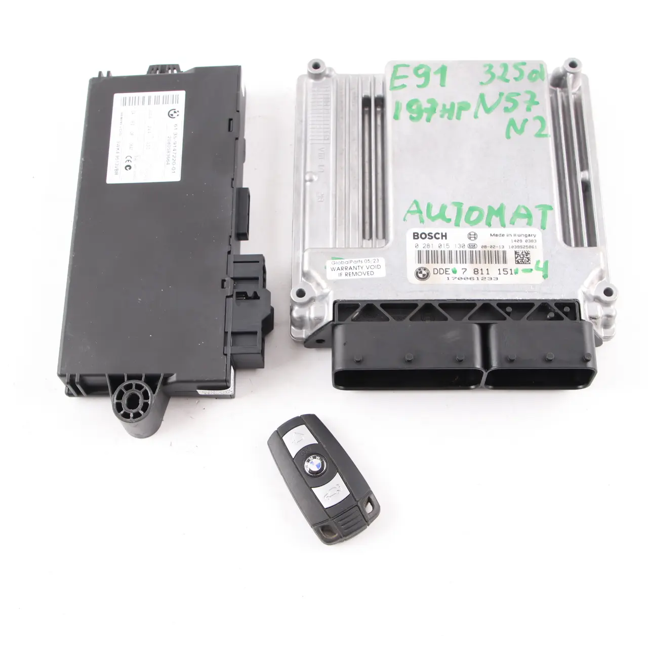 BMW E60 LCI E90 325d 525d M57N2 ECU Module l'unité contrôleDDE 7811151 CAS3 Clé