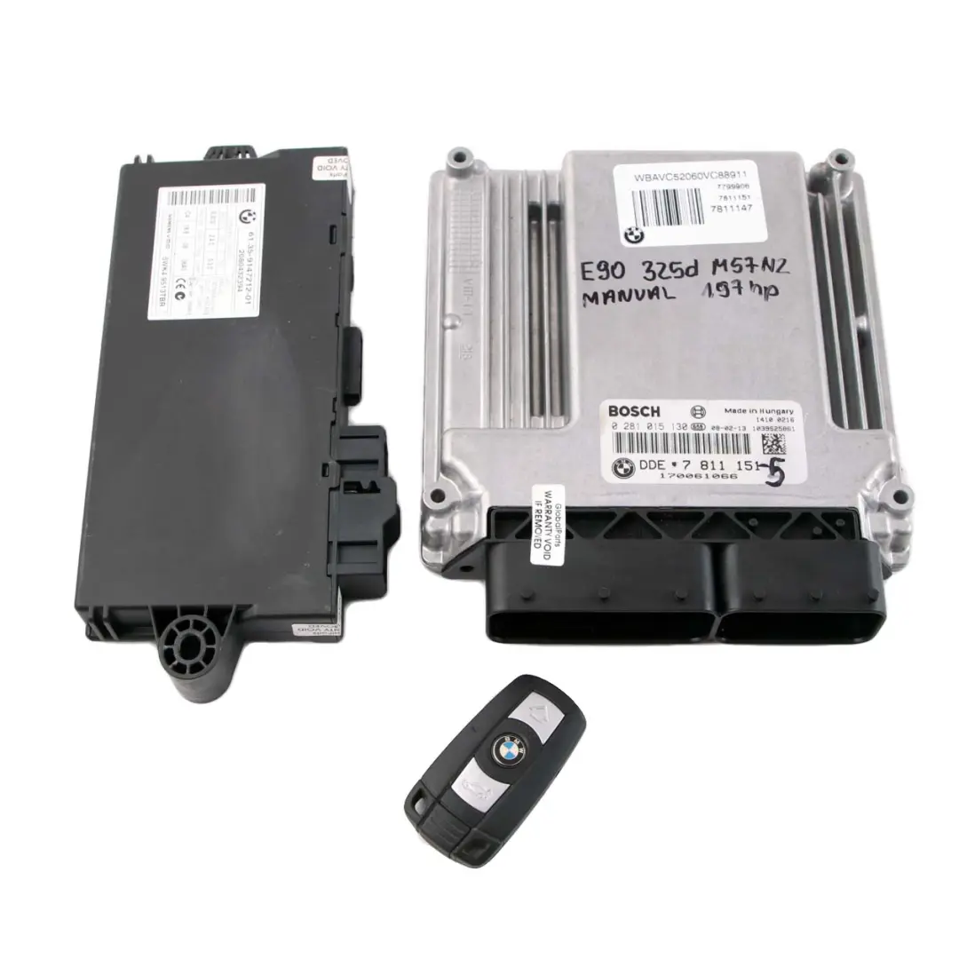 M57N2 ECU Engine Control Kit DDE CAS3 Key to BMW E60 LCI E90 325d 525d with Part number 7811151 BMW E60 LCI E90 325d 525d M57N2 ECU Engine Control Kit DDE CAS3 Key - SKU 7811151-5 - Part number 7811151