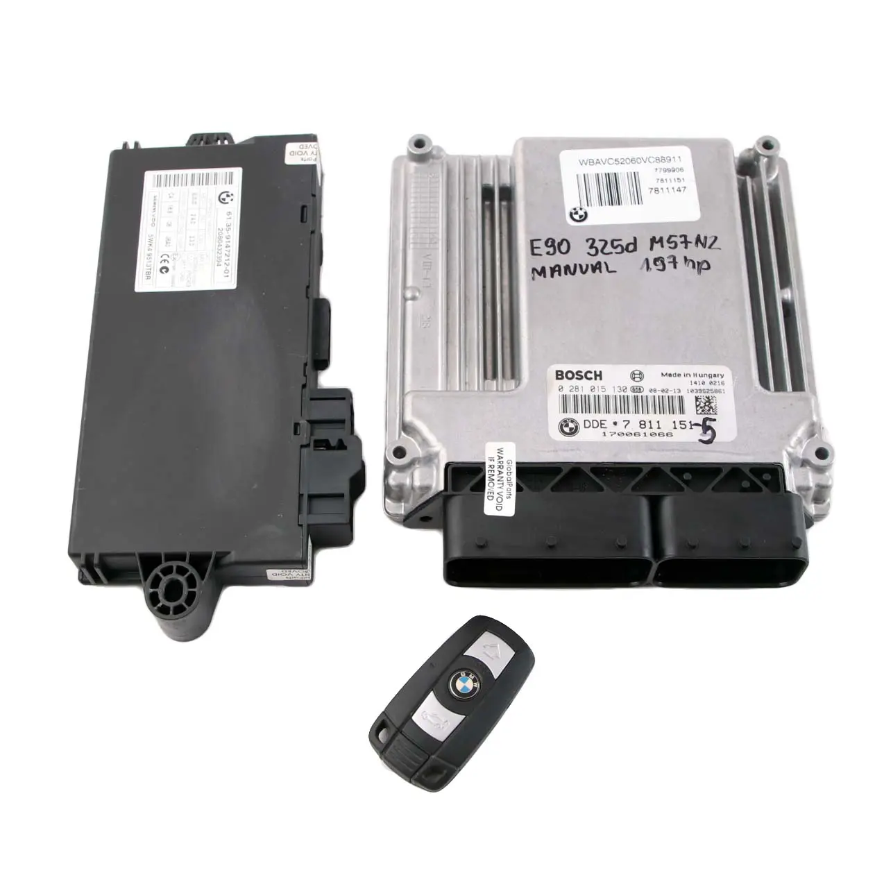 BMW E60 LCI E90 325d 525d M57N2 ECU Engine Control Kit DDE 7811151 CAS3 Key