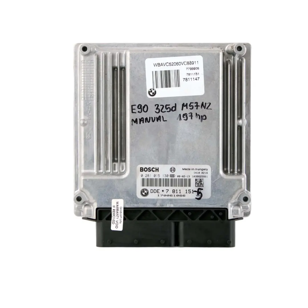 BMW E60 LCI E90 325d 525d M57N2 ECU Engine Control Kit DDE CAS3 Key - SKU 7811151-5 - Part number 7811151