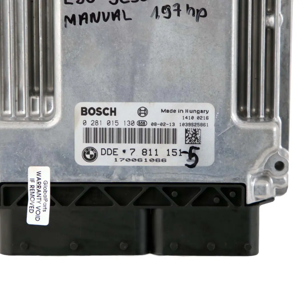 BMW E60 LCI E90 325d 525d M57N2 ECU Engine Control Kit DDE CAS3 Key - SKU 7811151-5 - Part number 7811151