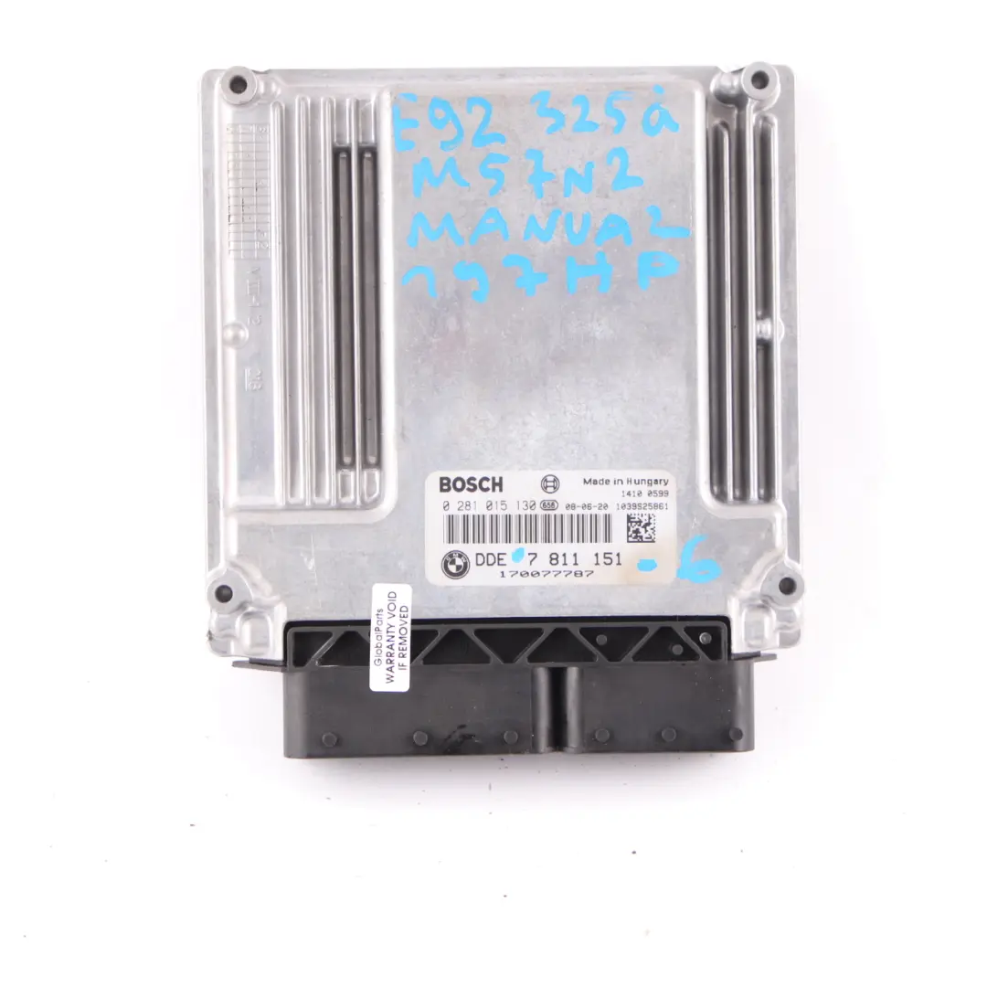 M57N2 ECU Engine Control Kit DDE CAS3 Key to BMW E60 LCI E90 325d 525d with Part number 7811151 BMW E60 LCI E90 325d 525d M57N2 ECU Engine Control Kit DDE CAS3 Key - SKU 7811151-6 - Part number 7811151