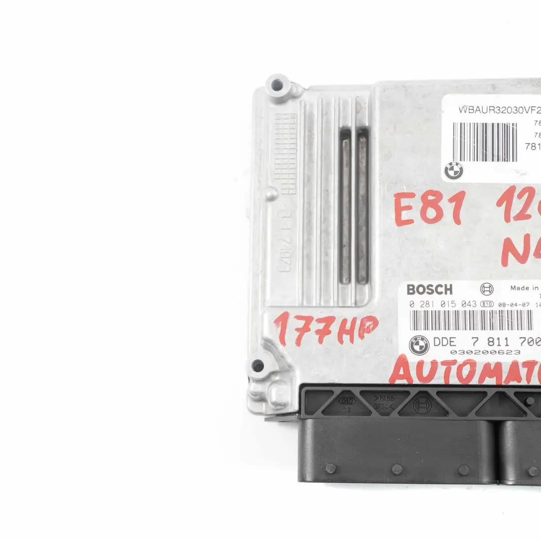 N47 Unità controllo motore ECU Automatico per BMW E81 E87 E90 E91 120d 320d con numero di parte 7811700 BMW E81 E87 E90 E91 120d 320d N47 Unità controllo motore ECU Automatico - SKU 7811700-10 - Numero di parte 7811700