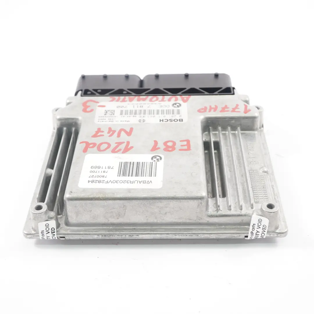 N47 Unità controllo motore ECU Automatico per BMW E81 E87 E90 E91 120d 320d con numero di parte 7811700 BMW E81 E87 E90 E91 120d 320d N47 Unità controllo motore ECU Automatico - SKU 7811700-10 - Numero di parte 7811700