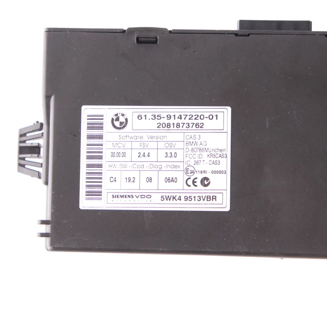 BMW E87 E90 120d 320d 520d N47 177HP ECU KIT DDE CAS3 Manuel clés - SKU 7811700-11 - Numéro de pièce 7811700