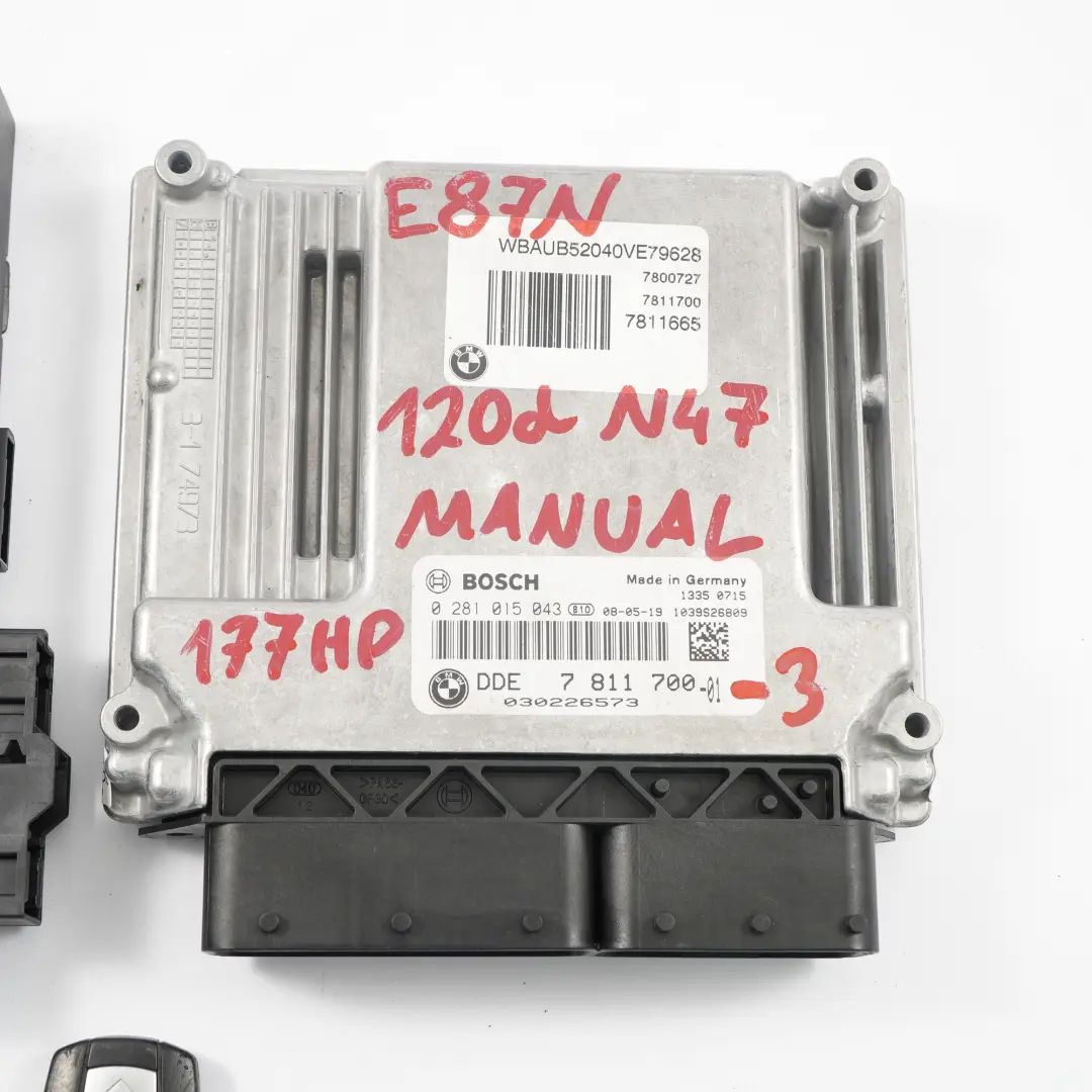 N47 177HP Steuergerät DDE CAS3 + Schlüssel für BMW E60 E61 LCI E90 320d 520d mit Teilenummer 7811700 BMW E60 E61 LCI E90 320d 520d N47 177HP Steuergerät DDE CAS3 + Schlüssel - SKU 7811700-3 - Teilenummer 7811700