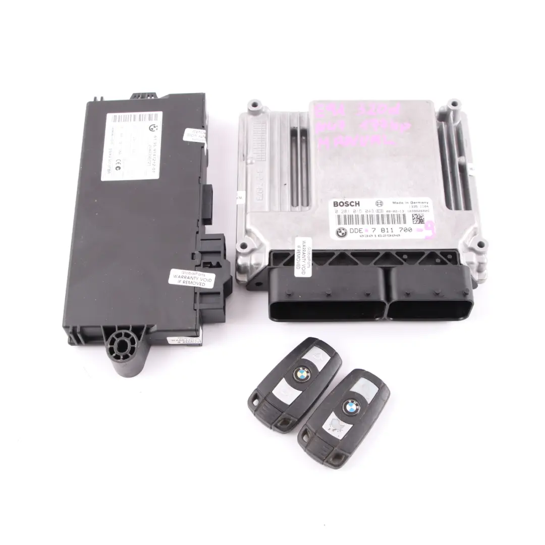BMW E60 E61 LCI E90 320d 520d N47 177HP ECU KIT DDE CAS3 + Key Manual - SKU 7811700-12 - Part number 7811700