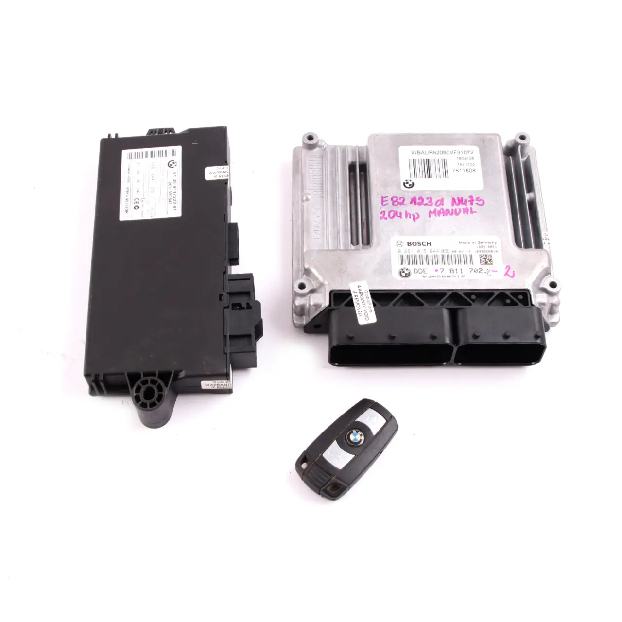 BMW E81 E82 E87 LCI E88 N47S 123d Kit ECU DDE 7811702 CAS3 Key Manual