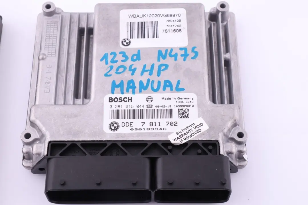 N47S 123d ECU Kit DDE CAS 3 Key Manual BMW E81 E82 E87 LCI E88 - SKU 7811702 - Part number 7811702
