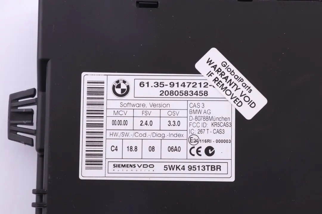 N47S 123d ECU Kit DDE CAS 3 Key Manual BMW E81 E82 E87 LCI E88 - SKU 7811702 - Part number 7811702