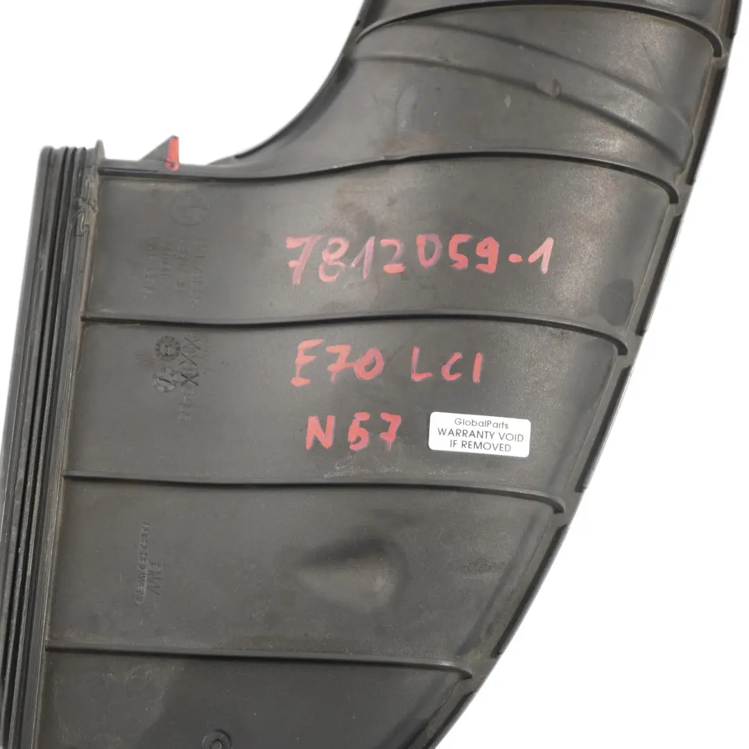 Pipe BMW X5 E70 LCI N57 Intake Silencer Flow Mass Meter 7812264 to Air with Part number 7812059 Air Pipe BMW X5 E70 LCI N57 Intake Silencer Flow Mass Meter 7812264 - SKU 7812059-1 - Part number 7812059