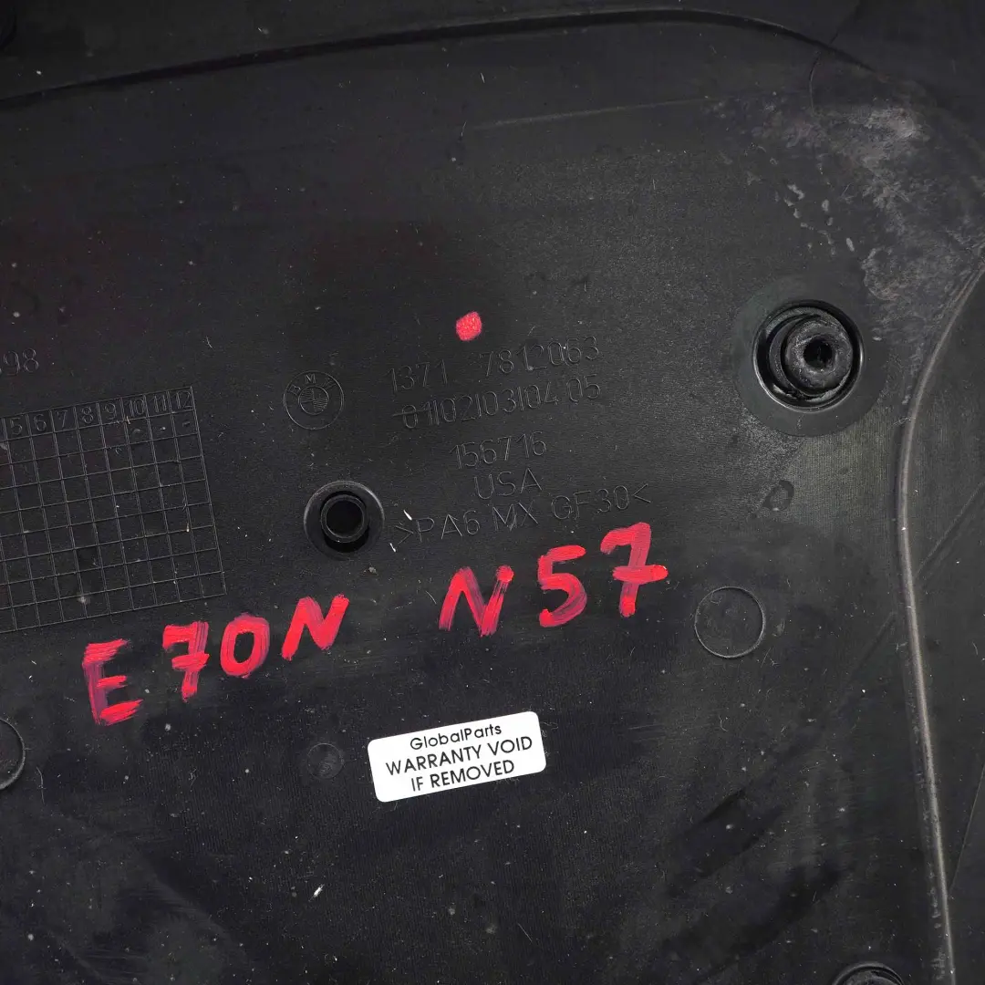 BMW E70 LCI E71 F25 30dX N57 Aislamiento acústico Panel embellecedor Tapa motor - SKU 7812063 - Número de pieza 7812063