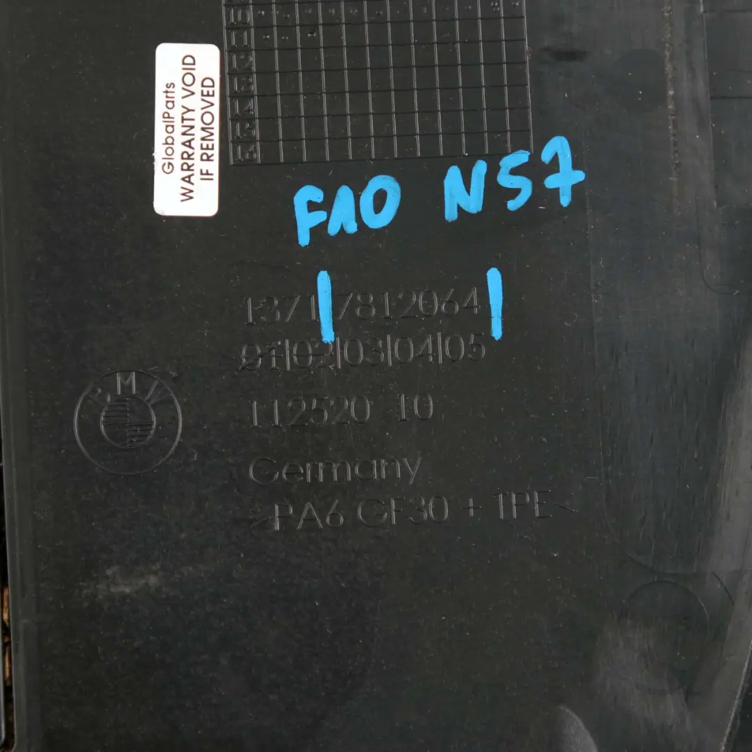 BMW F01 F07 F10 F11 N57 Silencieux D'admission Boîtier De Filtre À Air - SKU 7812064 - Numéro de pièce 7812064
