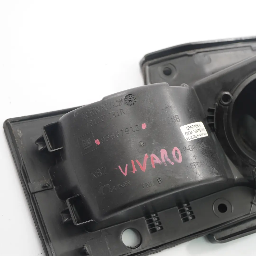 Carcasa de la tapa del depósito combustible para Renault Trafic 3 Vivaro B con número de pieza 781207731R Renault Trafic 3 Vivaro B Carcasa de la tapa del depósito combustible - SKU 781207731R - Número de pieza 781207731R