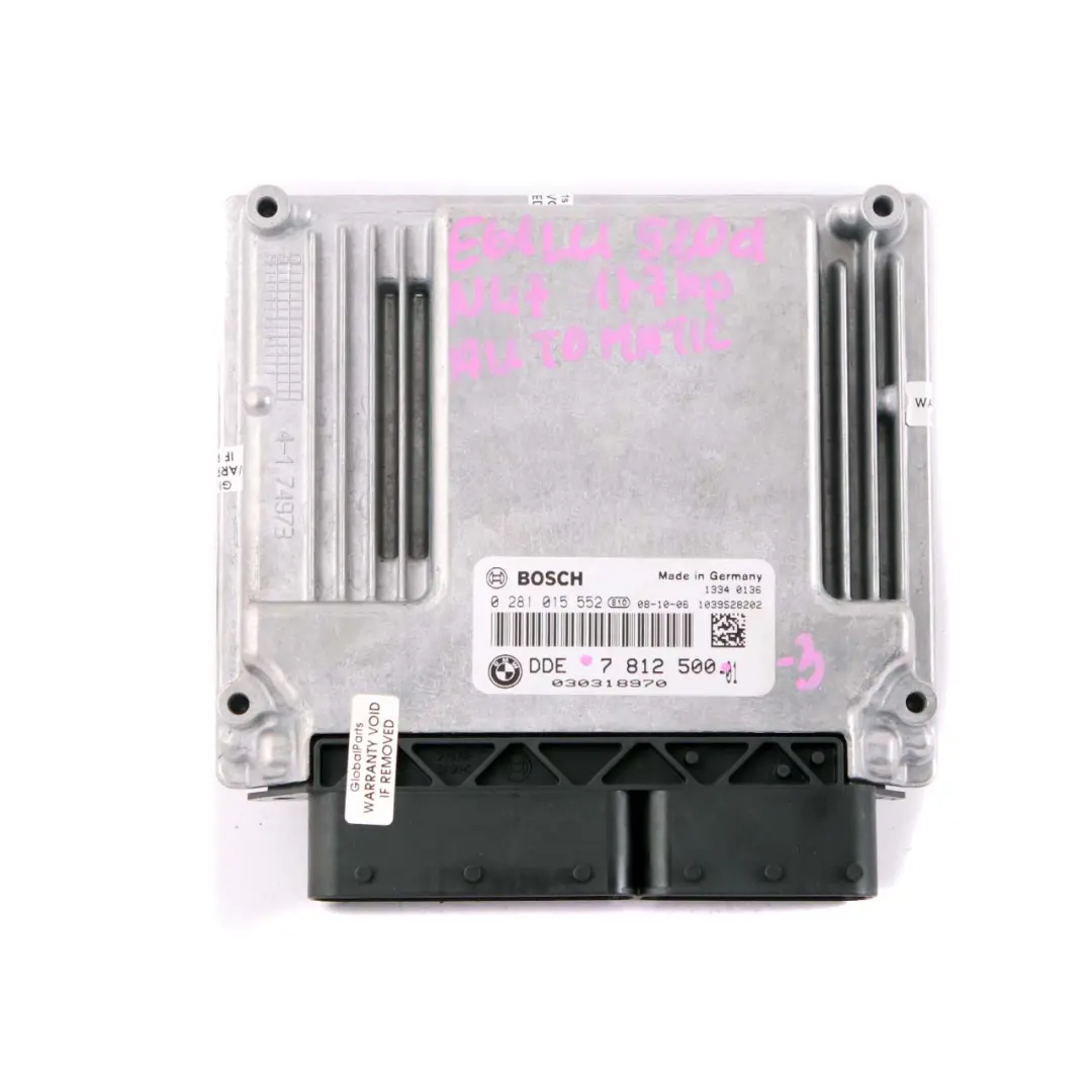 BMW E60 E87 E90 LCI 120d 320d 520d N47 Engine ECU Kit DDE + CAS3 + Key - SKU 7812500-3 - Part number 7812500