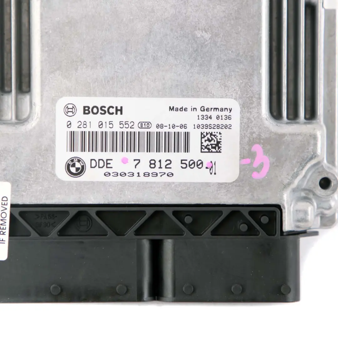 BMW E60 E87 E90 LCI 120d 320d 520d N47 Engine ECU Kit DDE + CAS3 + Key - SKU 7812500-3 - Part number 7812500