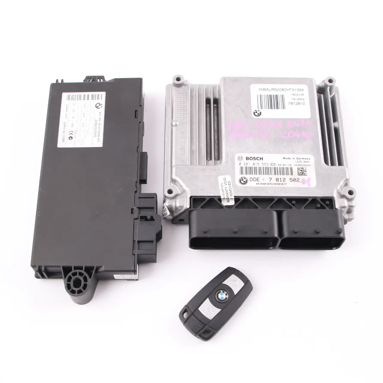 BMW E81 E82 E87 LCI E88 N47S 123d ECU Kit DDE 7812502 CAS3 Clave Manual