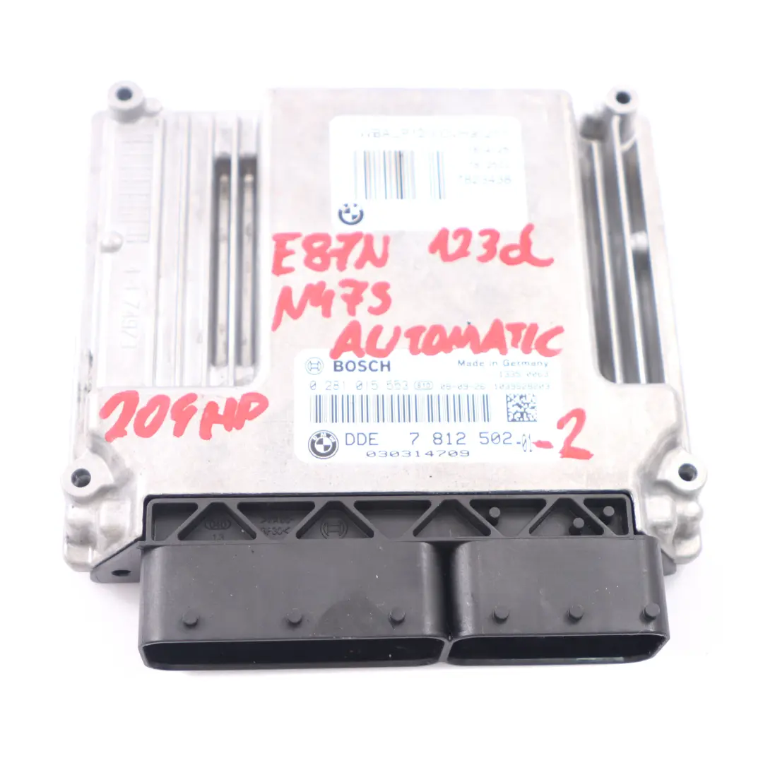 N47S 123d ECU Kit DDE 7812502 + CAS3 + Key Automatic BMW E81 E82 E87 LCI E88 - SKU 7812502-2 - Part number 7811702