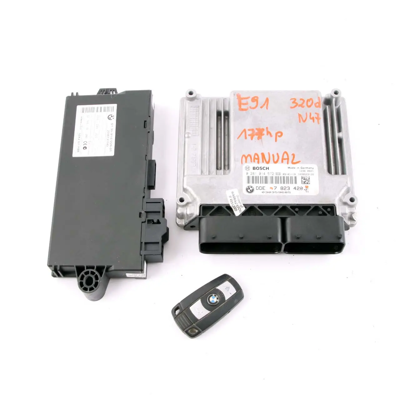 BMW E60 E87 E90 LCI N47 120d 320d ECU Control Unit Kit DDE 7823420 CAS3 Key