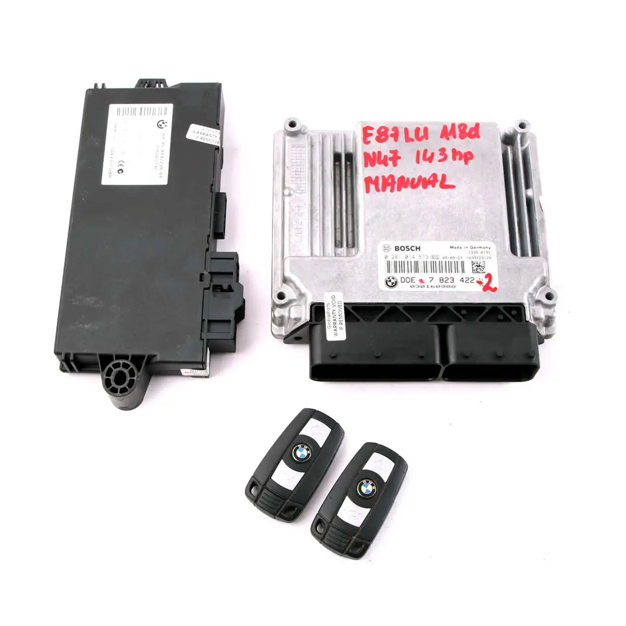 BMW E81 E87 E90 LCI 118d 318d N47 Diesel ECU Control Kit DDE 7823422 CAS3 Llaves