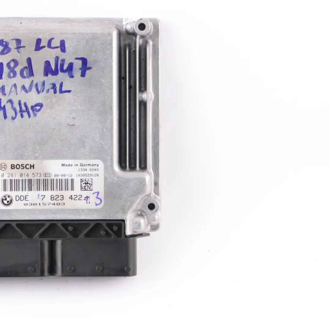 BMW E81 E87 E90 LCI 118d 318d N47 Diesel ECU Kit de controle DDE CAS3 - SKU 7823422-2 - Numéro de pièce 7823422