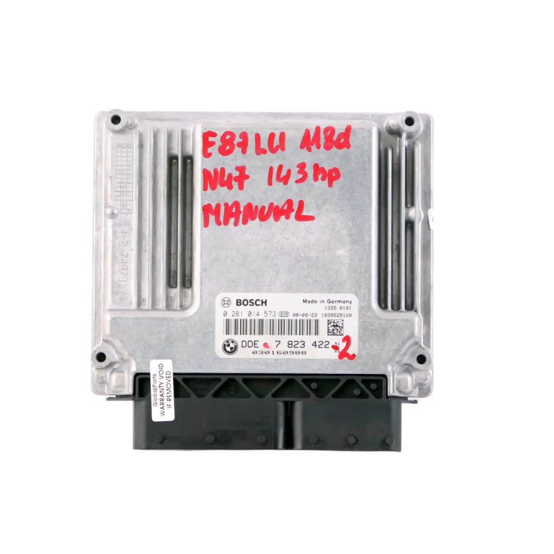  £BMW E81 E87 E90 LCI 118d 318d N47 Diesel ECU Control Kit DDE CAS3 Keys - SKU 7823422-2 - Part number 7823422