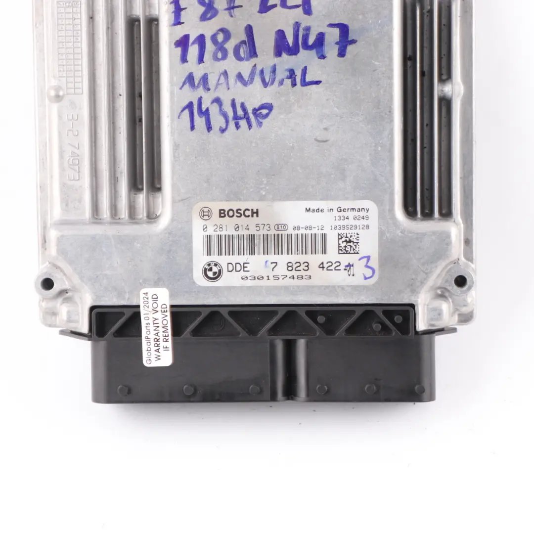 Manual ECU Control Motor BMW E81 E87 E90 LCI 118D 318D N47 Diesel DDE - SKU 7823422 - Número de pieza 7823422