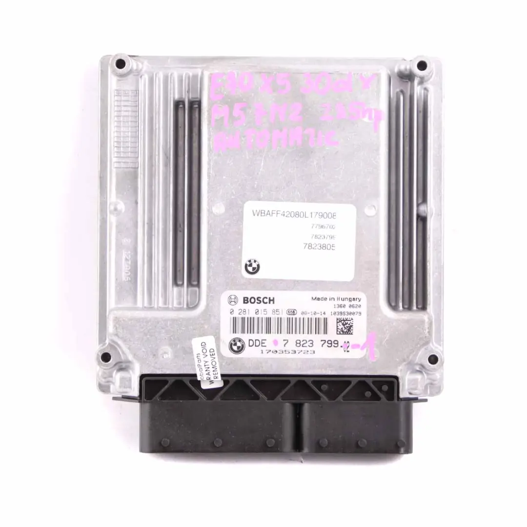 M57N2 235HP Engine Control Unit ECU KIT DDE CAS3 + Key to BMW X5 E70 3.0d with Part number 7823799 BMW X5 E70 3.0d M57N2 235HP Engine Control Unit ECU KIT DDE CAS3 + Key - SKU 7823799-1 - Part number 7823799