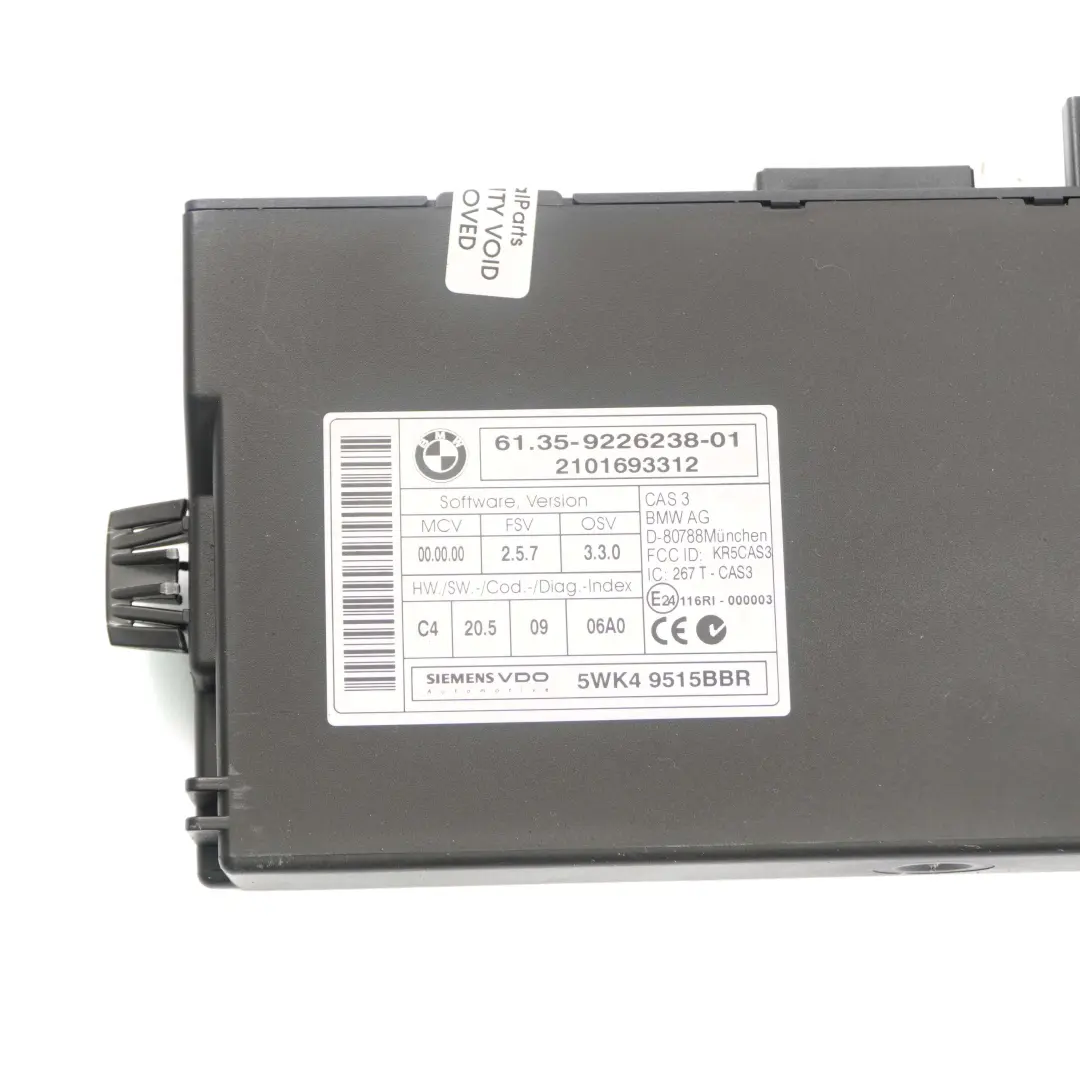 Mini Cooper D R55 R56 Diesel W16 1.6 Appareil de Commande Dde CAS3 +Cle - SKU 7823934-1 - Numéro de pièce 7823934