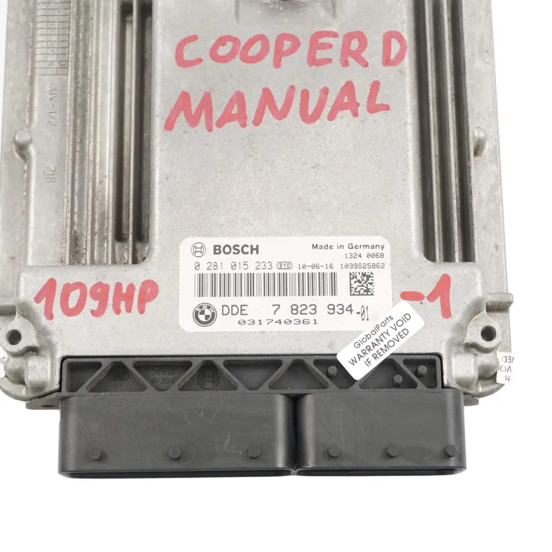 Mini Cooper D R55 R56 Diesel W16 1.6 Appareil de Commande Dde CAS3 +Cle - SKU 7823934-1 - Numéro de pièce 7823934
