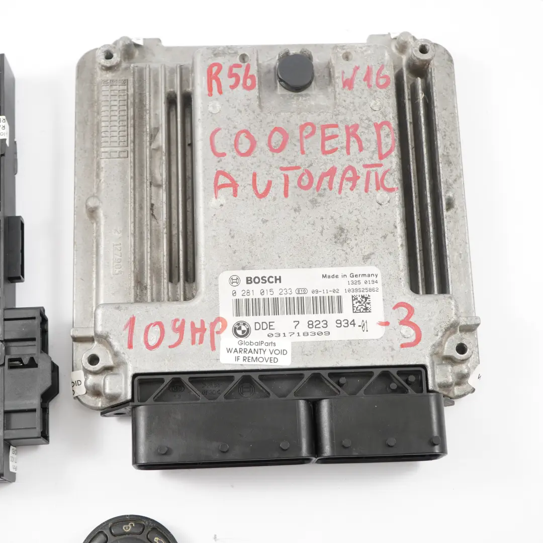 109HP Kit ECU DDE Llave CAS3 Automatico para Mini Cooper D R55 R56 Diesel W16 con número de pieza 7823934 Mini Cooper D R55 R56 Diesel W16 109HP Kit ECU DDE Llave CAS3 Automatico - SKU 7823934-3 - Número de pieza 7823934