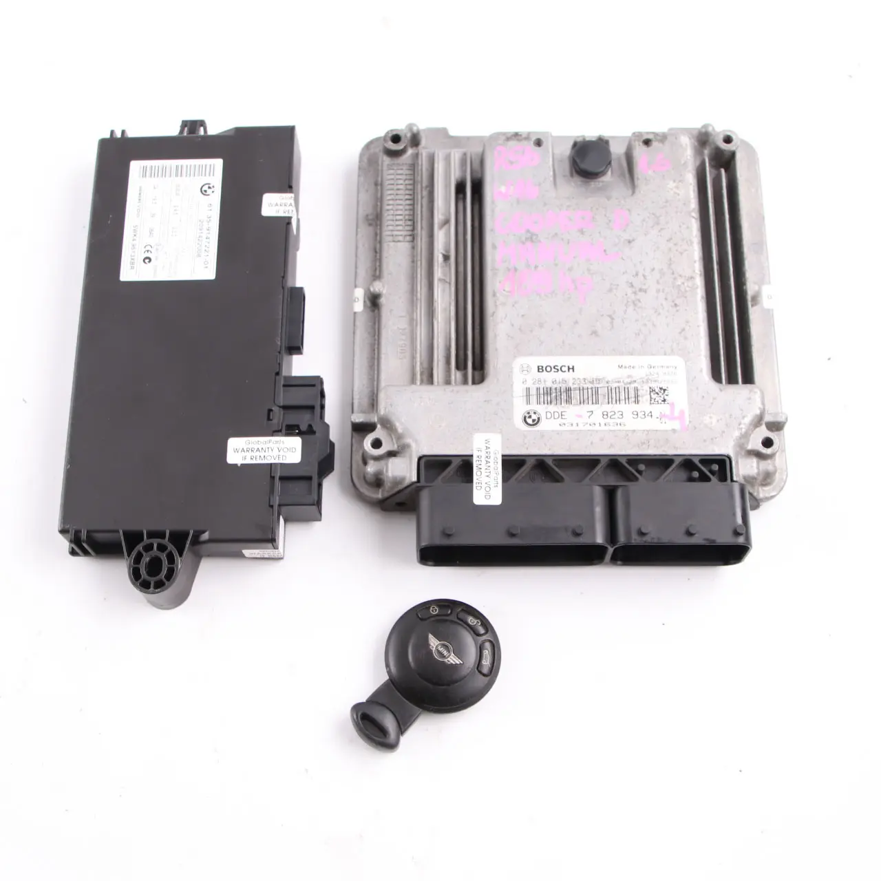 Mini Cooper D R55 R56 W16 109PK ECU Kit DDE 7823934 CAS3 Sleutel Handgeschakeld