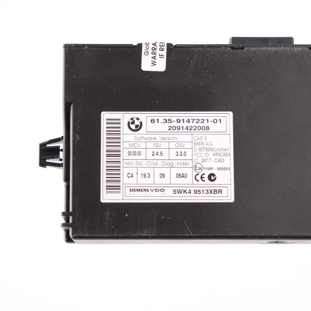 Mini Cooper D R55 R56 Diesel W16 109HP ECU Kit DDE CAS3 Key Manual - SKU 7823934-4 - Part number 7823934