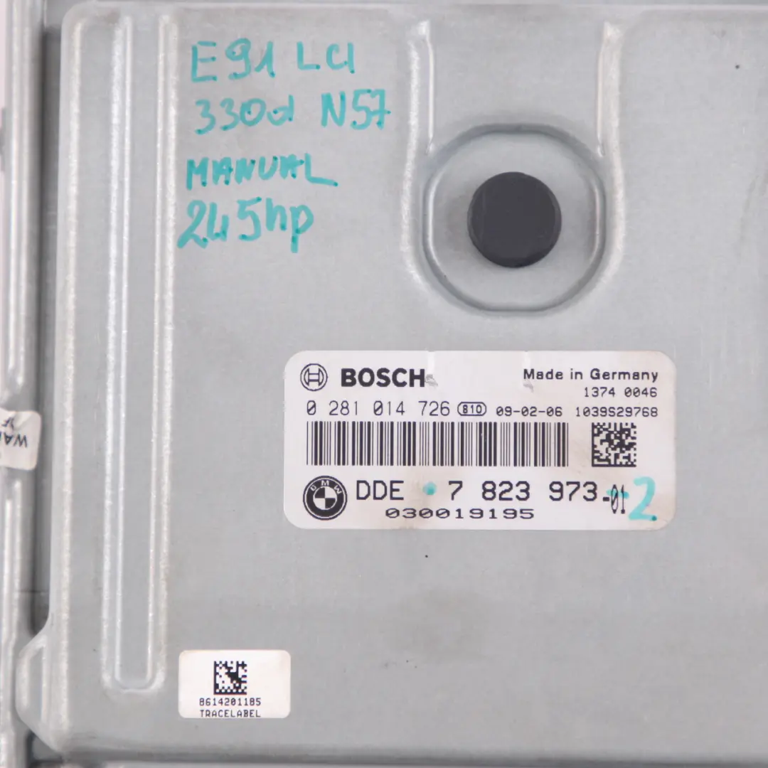BMW E90 E91 LCI E92 330d Diesel N57 245HP ECU Engine Kit DDE CAS3 + Key - SKU 7823973-2 - Part number 7823973