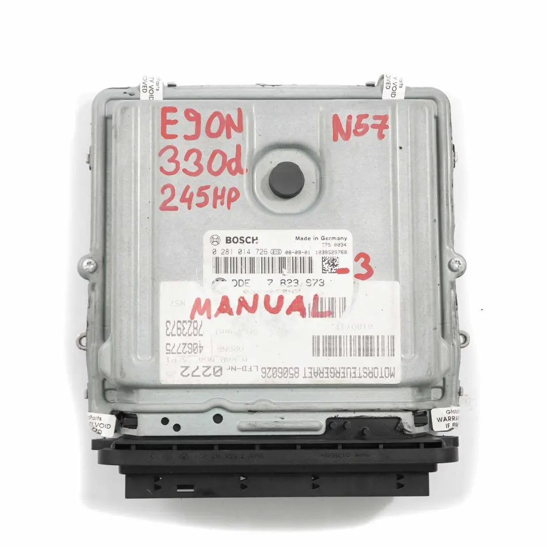 BMW E90 E91 LCI E92 330d Diesel N57 245HP ECU Kit Motor DDE Llave CAS3 - SKU 7823973-3 - Número de pieza 7823973