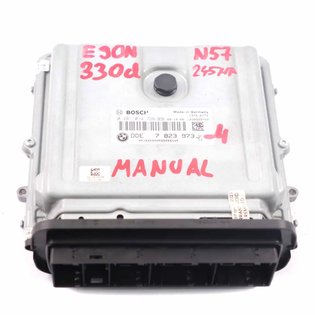 N57 245HP ECU Unité moteur DDE Manuel pour BMW E90 E91 LCI E92 330d Diesel à propos du numéro de pièce 7823973 BMW E90 E91 LCI E92 330d Diesel N57 245HP ECU Unité moteur DDE Manuel - SKU 7823973-4 - Numéro de pièce 7823973