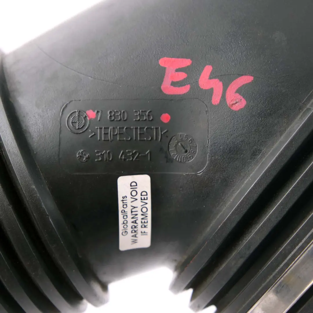 BMW E46 M3 Conduit Admission Air Collecteur Admission Tuyau Moteur - SKU 7830356 - Numéro de pièce 7830356